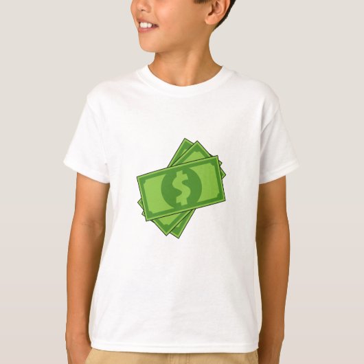 T-shirt Dollar de l'argent du dessin (Devant)