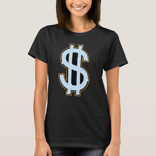 T-shirt Dollar Signal Cool Plus d'argent (Devant)