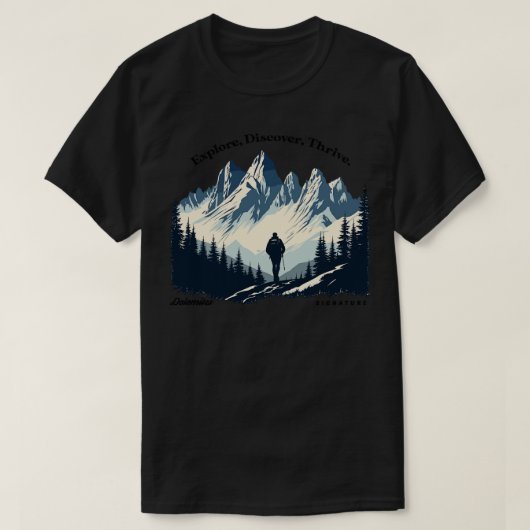 T-shirt Dolomites Randonnée Découvrez Thrive (Design devant)
