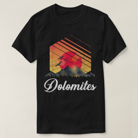 T-shirt Dolomites randonnée Escalade Ski (Design devant)