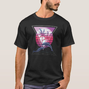 T-shirt Dolphin 80s Triangle Hypnotique Coucher de soleil