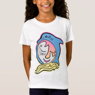 T-shirt Dolphin and Fish Face Ocean Dreams