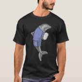 T-shirt Dolphin as Secretary with Stack of paper (Devant)