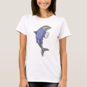 T-shirt Dolphin as Secretary with Stack of paper (Devant)