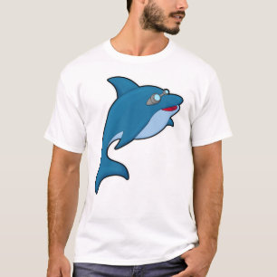 T-shirt Dolphin at Swimming with Swimming goggles