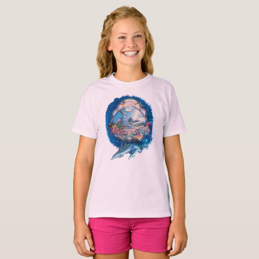 T-SHIRT DOLPHIN BEACH PARADISE (Devant entier)