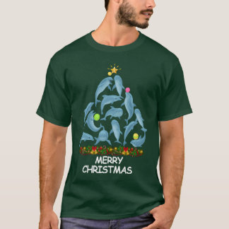 T-shirt Dolphin Christmasree Joyeux Noël famille
