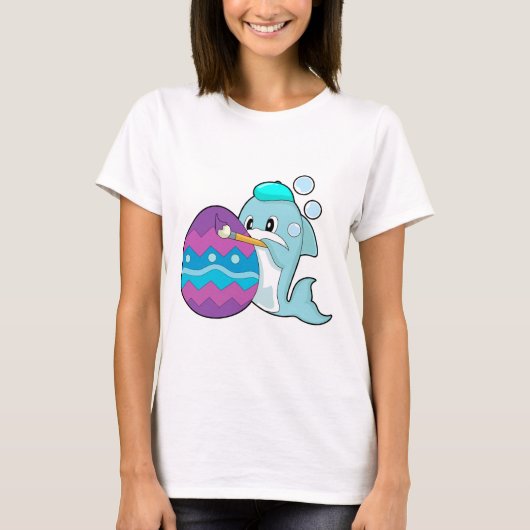 T-shirt Dolphin Easter Painting (Devant)