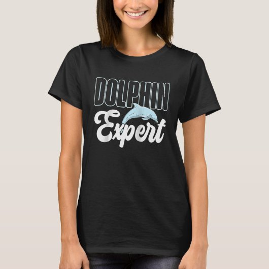 T-shirt Dolphin Expert Cute Dolphins Girls Raglan Basebal (Devant)