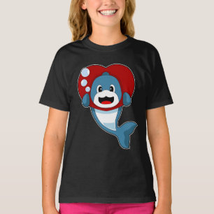 T-shirt Dolphin Heart