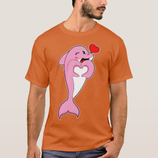 T-shirt Dolphin Love Heart