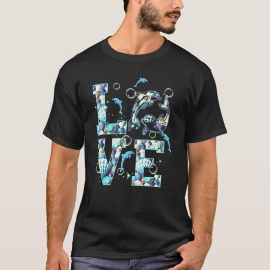 T-shirt Dolphin Love Océan Dolphin Clam (Devant)