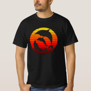 T-shirt Dolphin Retro Animal de la mer Vintage
