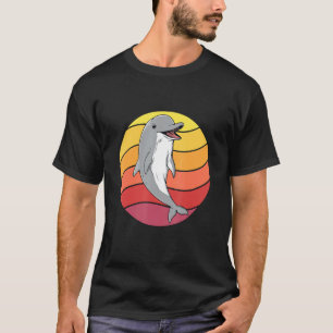 T-shirt Dolphin Retro Sunset Dolphins