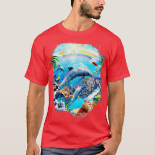 T-shirt Dolphins arc-en-ciel 1