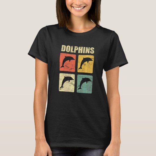 T-shirt Dolphins Retro (Devant)