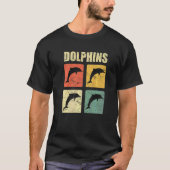 T-shirt Dolphins Retro (Devant)