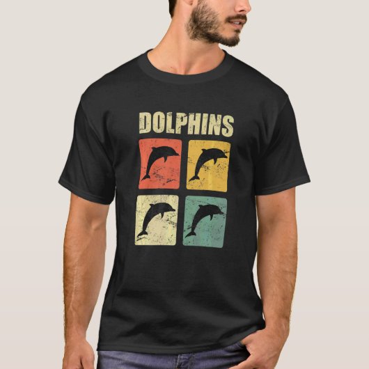 T-shirt Dolphins Retro (Devant)