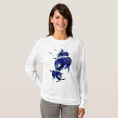T-shirt DolphinsT-Chemise de trois bleus (Devant entier)