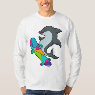 T-shirt Dolpin comme patineur avec skateboard