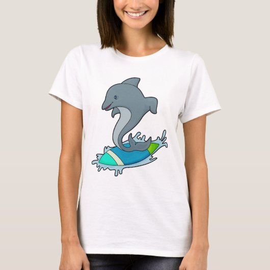 T-shirt Dolpin comme Surfer avec Surfer (Devant)