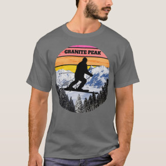 T-shirt Domaine skiable de granit de neige Wisconsin Amer