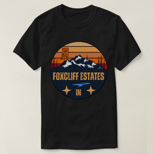 T-shirt Domaines Foxcliff, Indiana (Design devant)