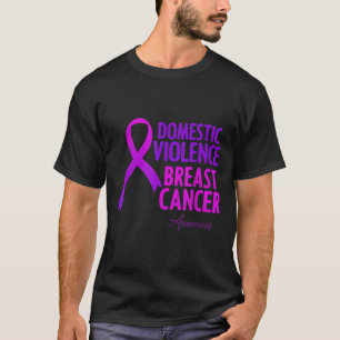 T-shirt Domestic Violence And Breast Cancer Awareness Mont
