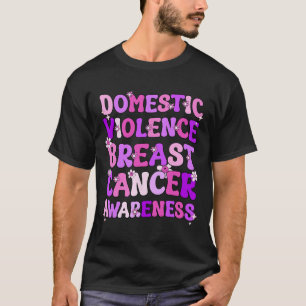 T-shirt Domestic Violence And Breast Cancer Awareness Mont