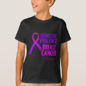 T-shirt Domestic Violence And Breast Cancer Awareness Mont (Devant)