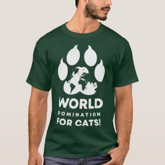 T-shirt Domination mondiale pour chats Paw par Tobe Fonsec