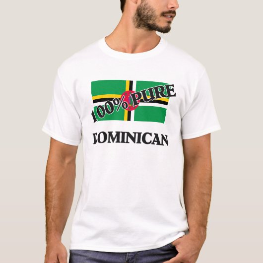 T-shirt DOMINICAIN de 100 pour cent (Devant)