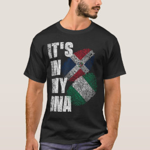 T-shirt Dominicaine Et Nigériane Mélangent Le Drapeau Du P