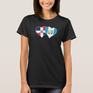 T-shirt Dominican Alan Flag Heart Dominican Guatemala
