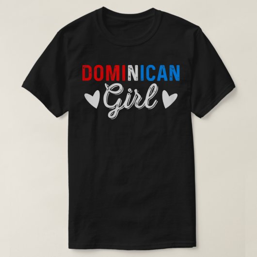 T-shirt Dominican Girl, Dominican Republic Santo Domingo T (Design devant)