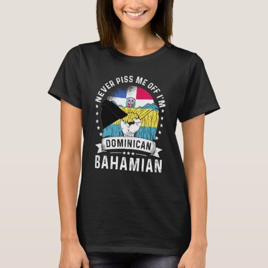 T-shirt Dominican Republic Flag Bahamas Grown  Humor Pride (Devant)