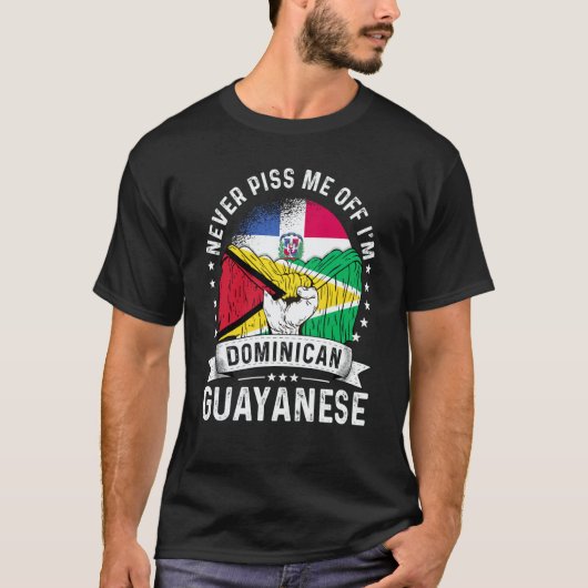 T-shirt Dominican Republic Flag Guayanese Grown Humor Pri (Devant)