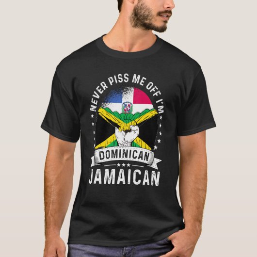 T-shirt Dominican Republic Flag Jamaica Grown  Humor Pride (Devant)