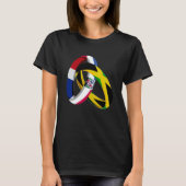 T-shirt Dominican Republic Flag Jamaica Grown Ring Marriag (Devant)
