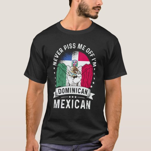 T-shirt Dominican Republic Flag Mexico Grown Humor Pride (Devant)