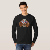 T-shirt Dominican Republic Flag Welsh Springer Spaniel Dog (Devant entier)
