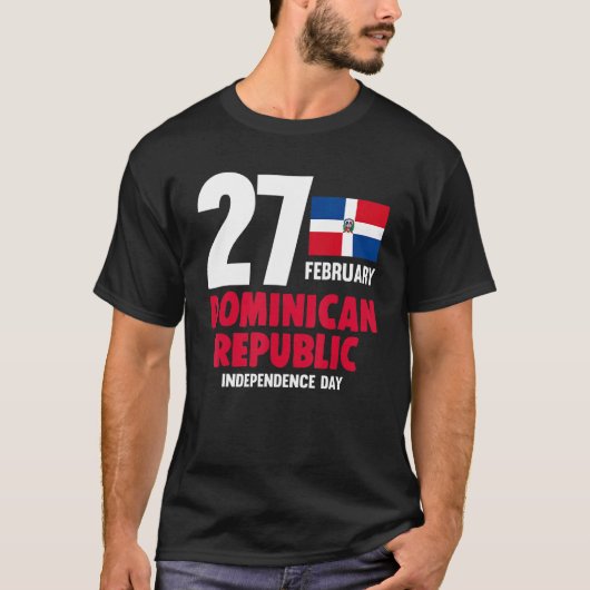 T-shirt Dominicana Pride Fête de l'Indépendance République (Devant)