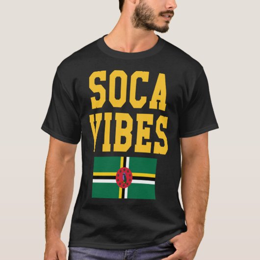 T-shirt Dominique Drapeau Soca Vibes jouvert parti Caraïbe (Devant)