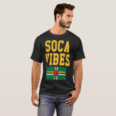 T-shirt Dominique Drapeau Soca Vibes jouvert parti Caraïbe (Devant entier)
