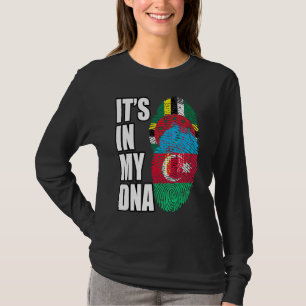 T-shirt Dominique Et Azerbaïdjan Mélangent Le Drapeau Adn