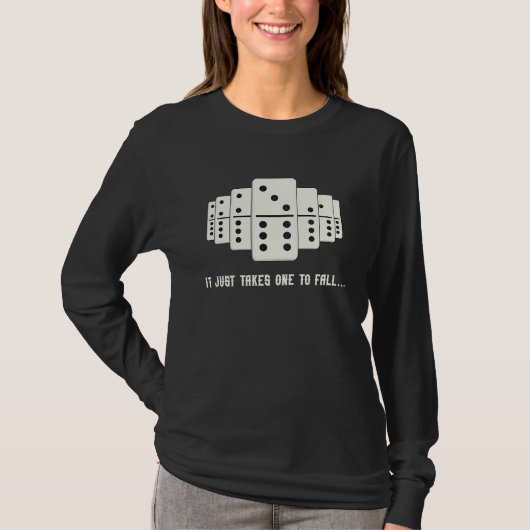 T-shirt Domino Effect Falling Domino Tiles Retro Board Gam (Devant)