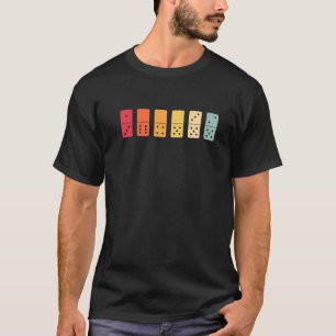 T-shirt Domino Tile Board Jeu femmes Dominos retro de