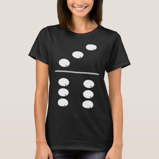 T-shirt Dominoes 6 And 3, Six Three Game Costume DIY (Devant)