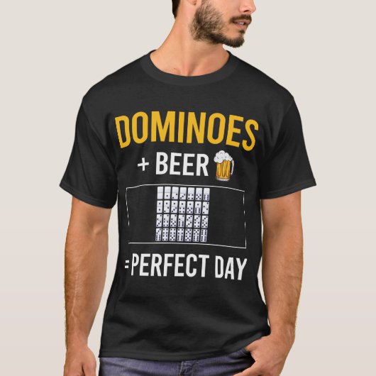 T-shirt Dominos de la fête de la bière (Devant)