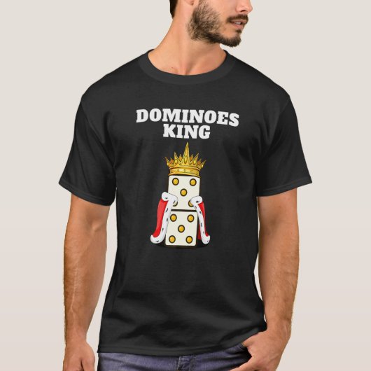 T-shirt Dominos King Mens Dominoes Joueurs Garçons Dominos (Devant)